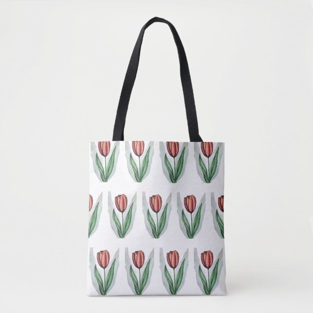 Bolso De Tela Tulipán de primavera: Un símbolo de amor y nuevos  (Anverso)