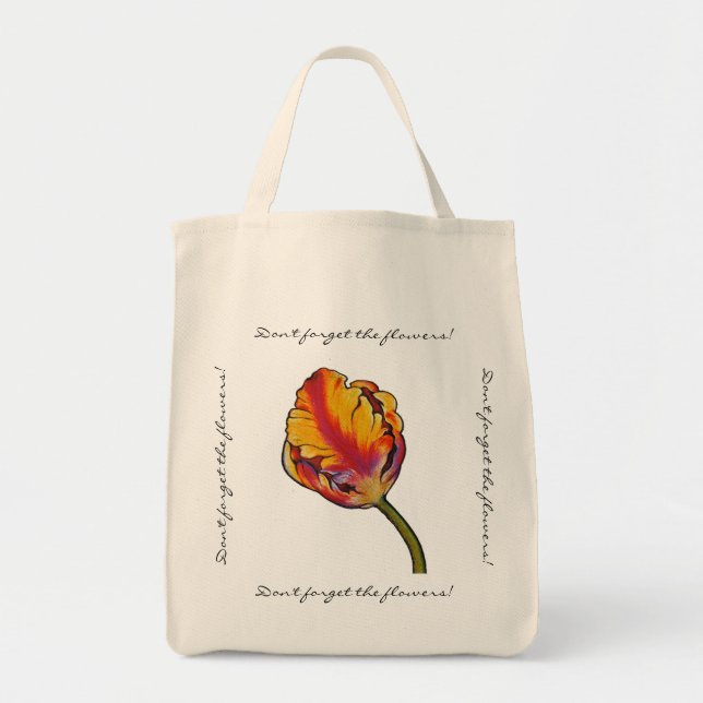 Bolso De Tela Tulipán del loro (Frente)