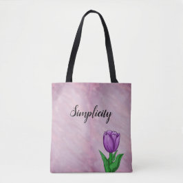 Bolso De Tela Tulipán púrpura de simplicidad