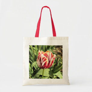 Bolso De Tela Tulipán rojo y blanco