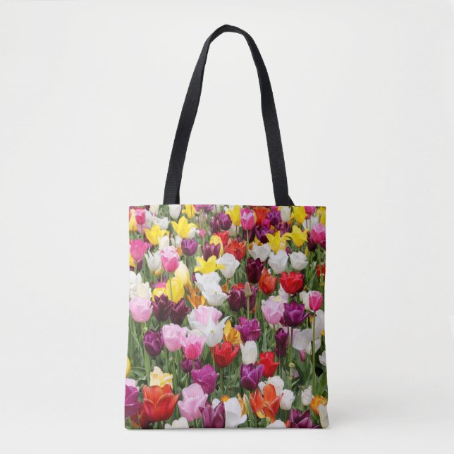 Bolso De Tela Tulipanes (Anverso)