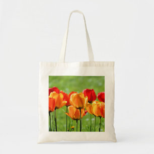 Bolso De Tela Tulipanes amarillos y rojos