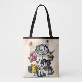 Bolso De Tela Tulipanes antiguos