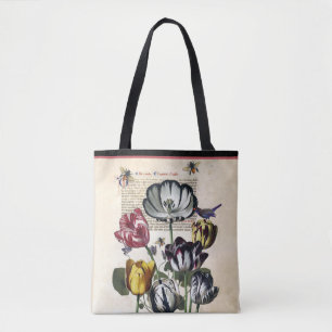 Bolso De Tela Tulipanes antiguos