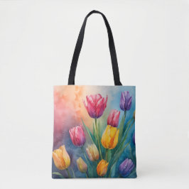 Bolso De Tela Tulipanes de acuarela de ensueño Tote Bag