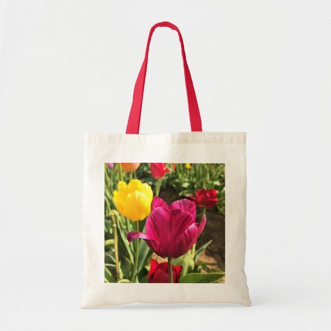 Bolso De Tela Tulipanes de primavera, Oregón (Frente)