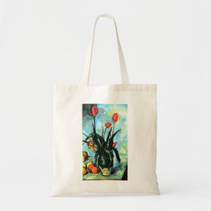 Bolso De Tela Tulipanes en un jarrón de Paul Cezanne, Arte Vinta