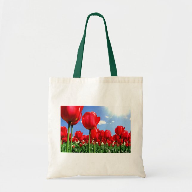 Bolso De Tela Tulipanes rojos (Frente)