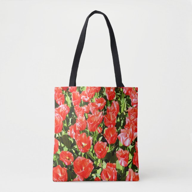 Bolso De Tela Tulipanes rojos (Anverso)