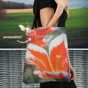 Bolso De Tela Tulipanes rojos