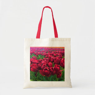 Bolso De Tela Tulipanes rojos en un campo, Oregón