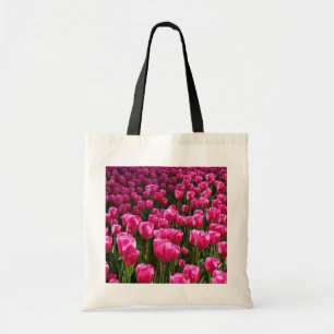 Bolso De Tela Tulipanes rosados