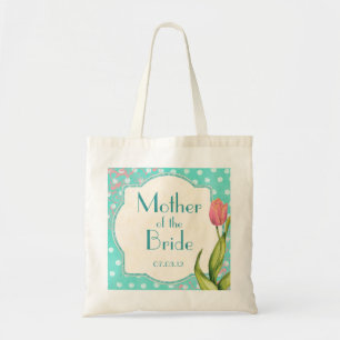 Bolso De Tela Tulipanes rosados cosquilleados - madre de la