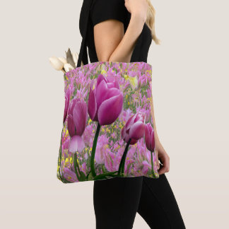 Bolso De Tela Tulipanos