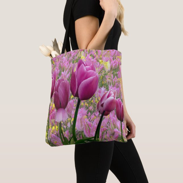 Bolso De Tela Tulipanos (Detalle)