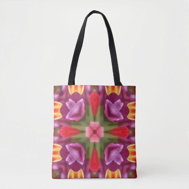 Bolso De Tela Tulips Kaleidoscope (Anverso)