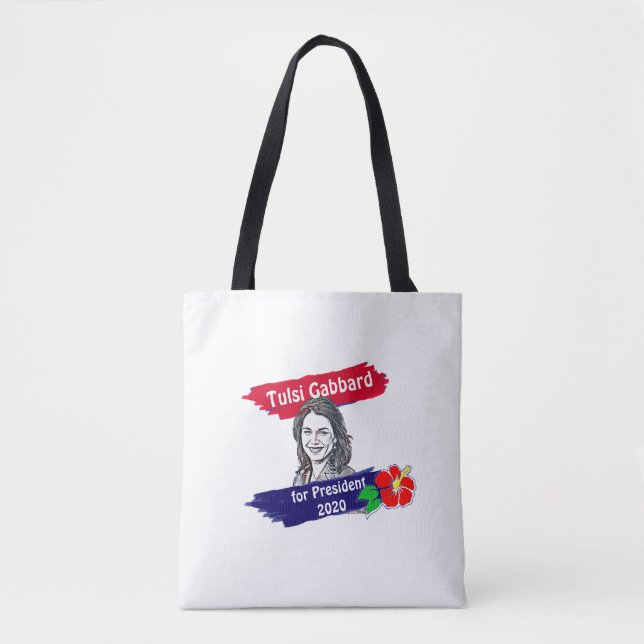 Bolso De Tela Tulsi Gabbard para las elecciones presidenciales d (Anverso)