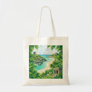 Bolso De Tela Tulum México Ruinas Mayas Playa Tropical