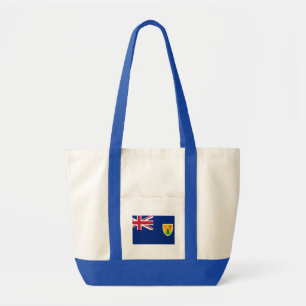 Bolso De Tela Turcos y bandera del isleño de Caicos