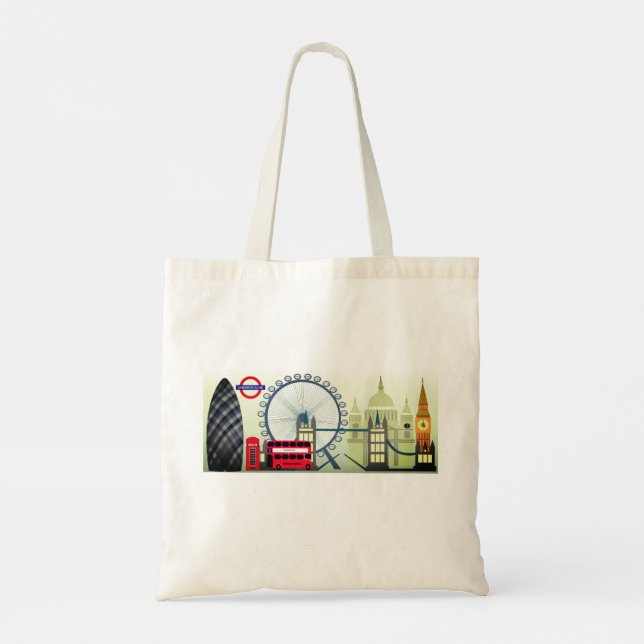 Bolso De Tela Turismo de Londres (Reverso)