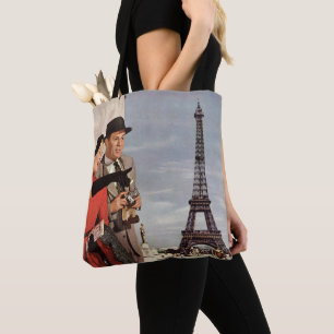Bolso De Tela Turistas Antiguos en la Torre Eiffel, Vacaciones e