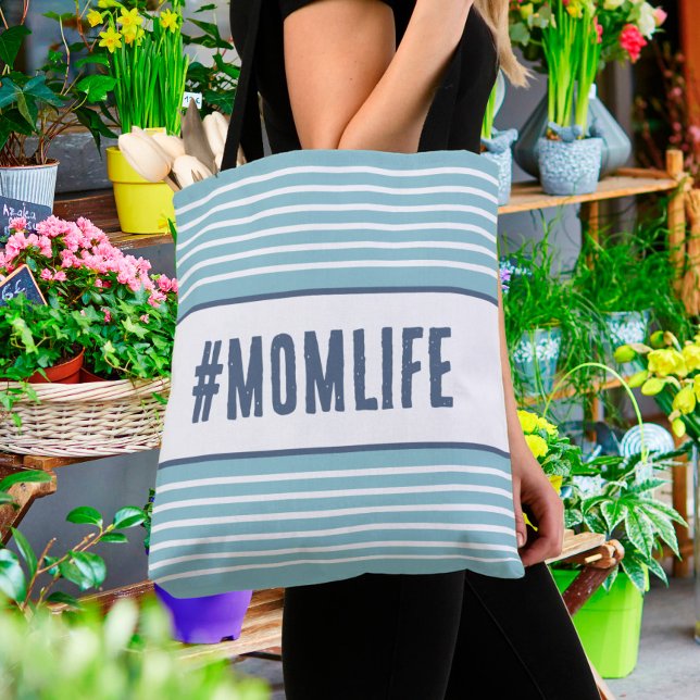 Bolso De Tela Turquesa de Momlife y blanco (Subido por el creador)