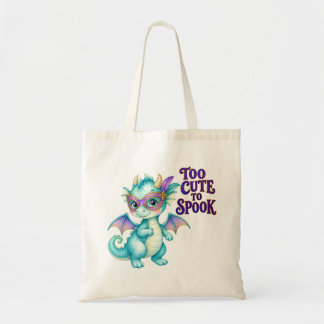Bolso De Tela Turquesa Dragón Demasiado Lindo para Asustar Hallo