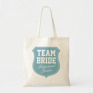 Bolso De Tela Turquoise Team Bride sacos para la fiesta de bodas