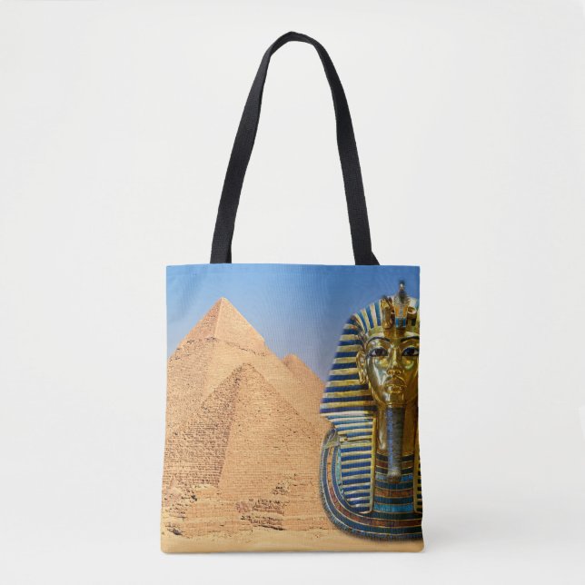 Bolso De Tela Tutankhamun y Pyramidas (Anverso)