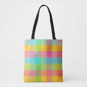Bolso De Tela Tutti Frutti Plaid - Brillante Ajedado Todos Los D