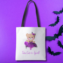 Bolso De Tela ¡Tutu Cute a Spook! Teddy Bear Witch Ballerina
