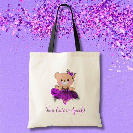 Bolso De Tela ¡Tutu Cute a Spook! Teddy Bear Witch Ballerina