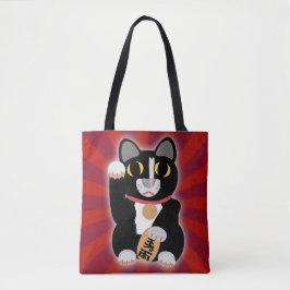 Bolso De Tela Tuxedo Lucky Cat Personalizado Fortune Mascota Kit