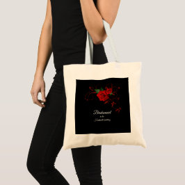 Bolso De Tela Tuxedo Suit & Bride Silhouette Wedding Favor