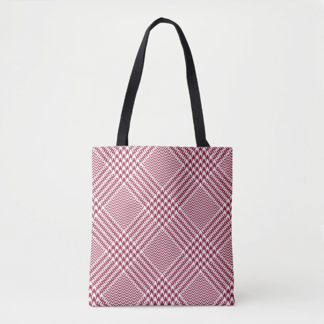 Bolso De Tela Tweed Tartán (Anverso)