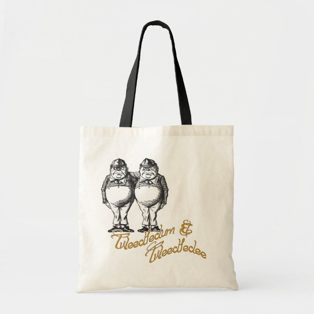 Bolso De Tela Tweedledum y Tweedledee (Frente)