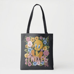 Bolso De Tela TWEETY™ Gráfico de Bordado Floral