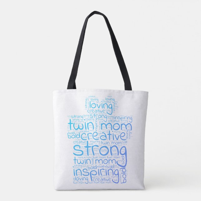 Bolso De Tela Twin Mom Word Cloud (Reverso)