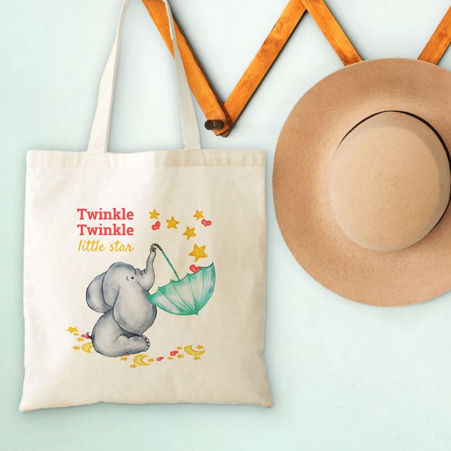 Bolso De Tela Twinkle Twinkle Little Star Baby Elephant (Subido por el creador)