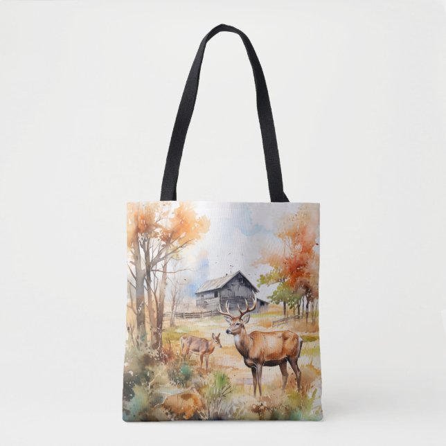Bolso De Tela Two Deer (Anverso)