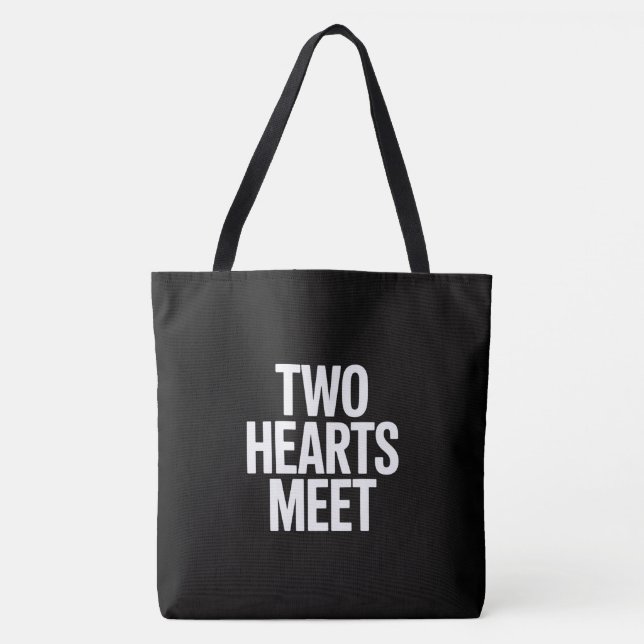 Bolso De Tela Two hearts meet (Anverso)