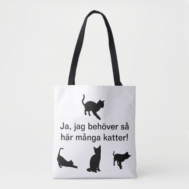 Bolso De Tela Tygkasse med katter (Anverso)