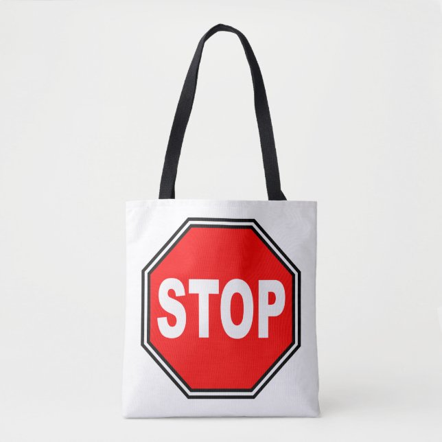 Bolso De Tela Typical Stop Sign (Anverso)