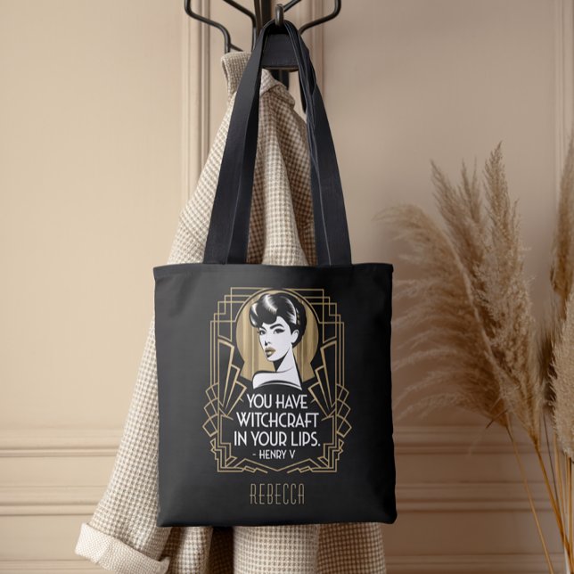 Bolso De Tela Typografía moderna cita oro negro (Subido por el creador)