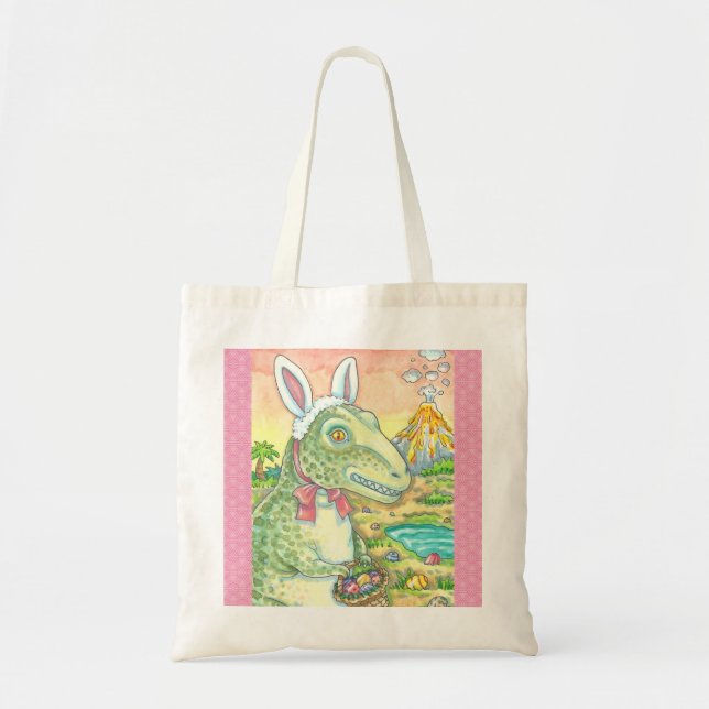 BOLSO DE TELA TYRANNOSAURUS T-REX, EASD DINOSAUR TOTE BAG (Frente)