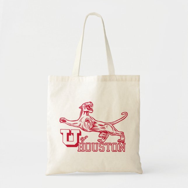 Bolso De Tela U de la época de Houston Mascot Cougar - limpio (Frente)