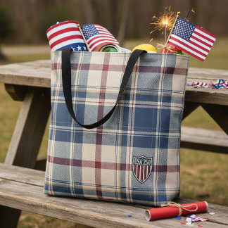 Bolso De Tela UA 250 American Plaid Shield Motif ID1301