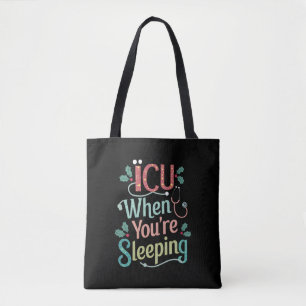 Bolso De Tela UCI Cuando Estás Durmiendo Enfermera de UCI Navida