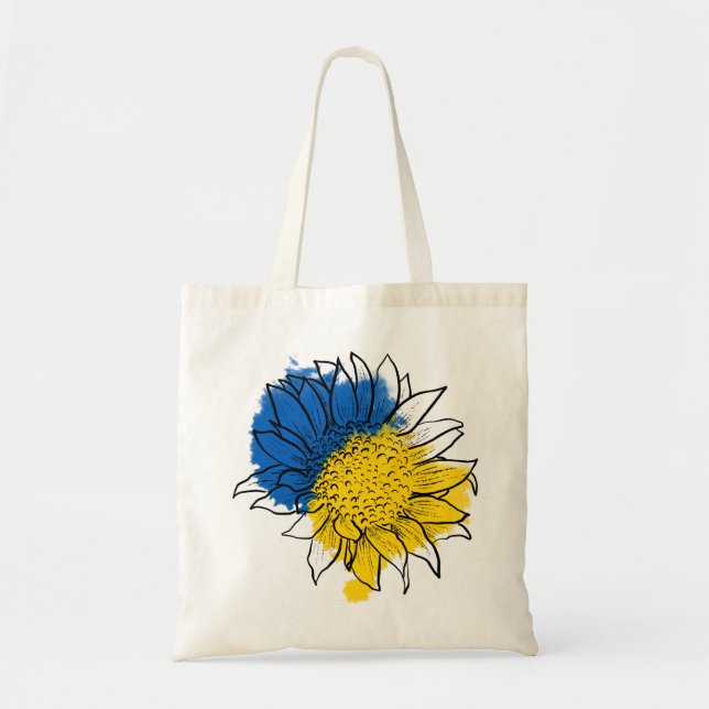 Bolso De Tela Ucrania apoya el girasol (Frente)