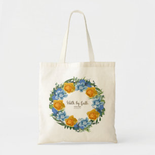 Bolso De Tela Ucrania: Huelga de flores de fe ucraniana esperanz